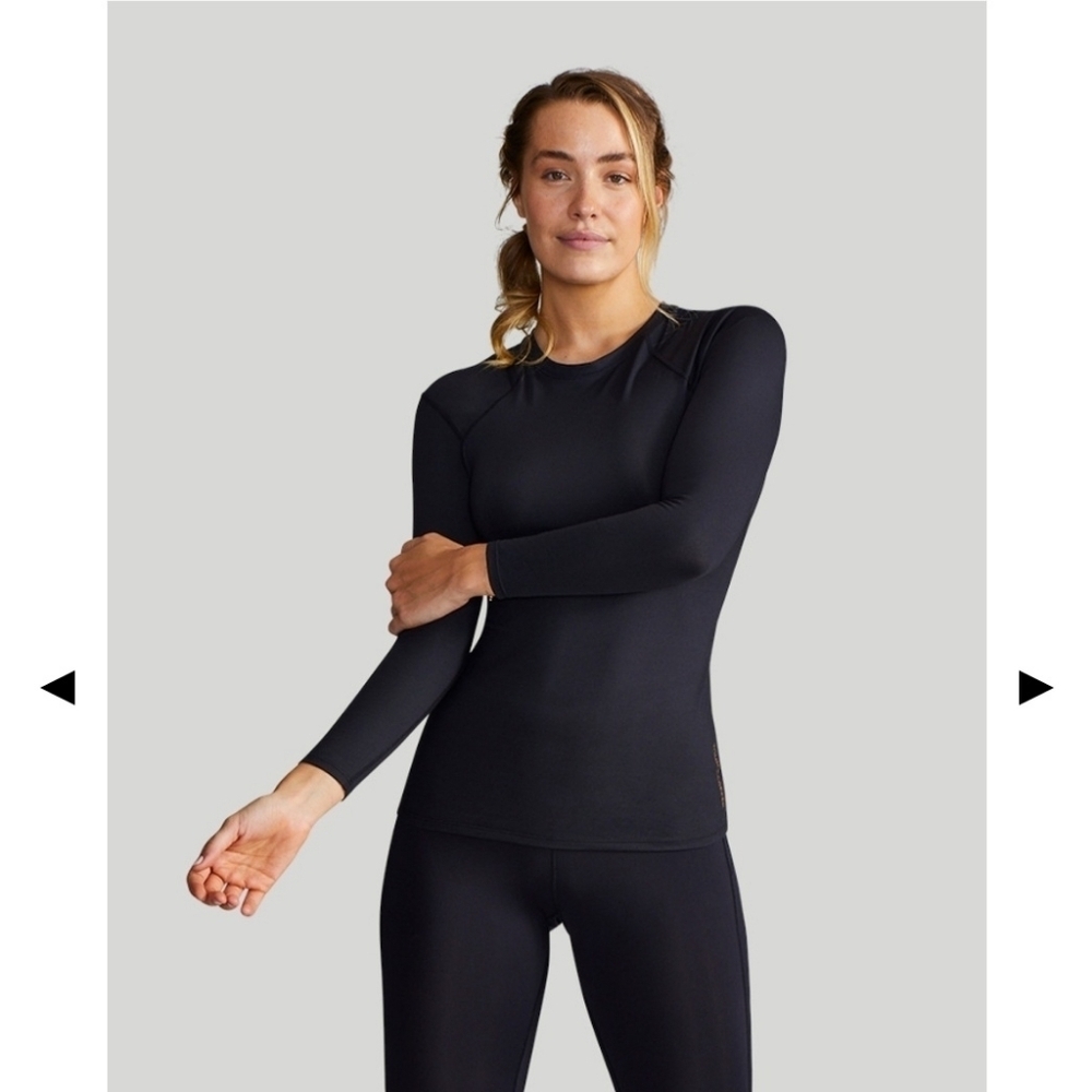 Tommy Copper, Women's Black Long Sleeve Compression Top, Sz XXL baselayer